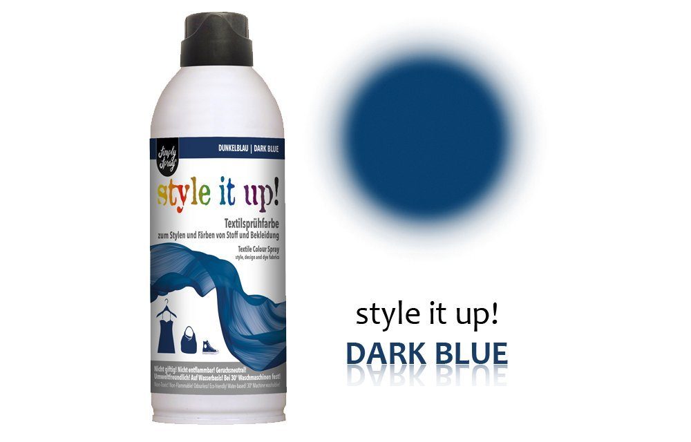 SimplySpray Textilfarbe Style it up! - Design Textilfarbe - Dunkelblau - Dark Blue