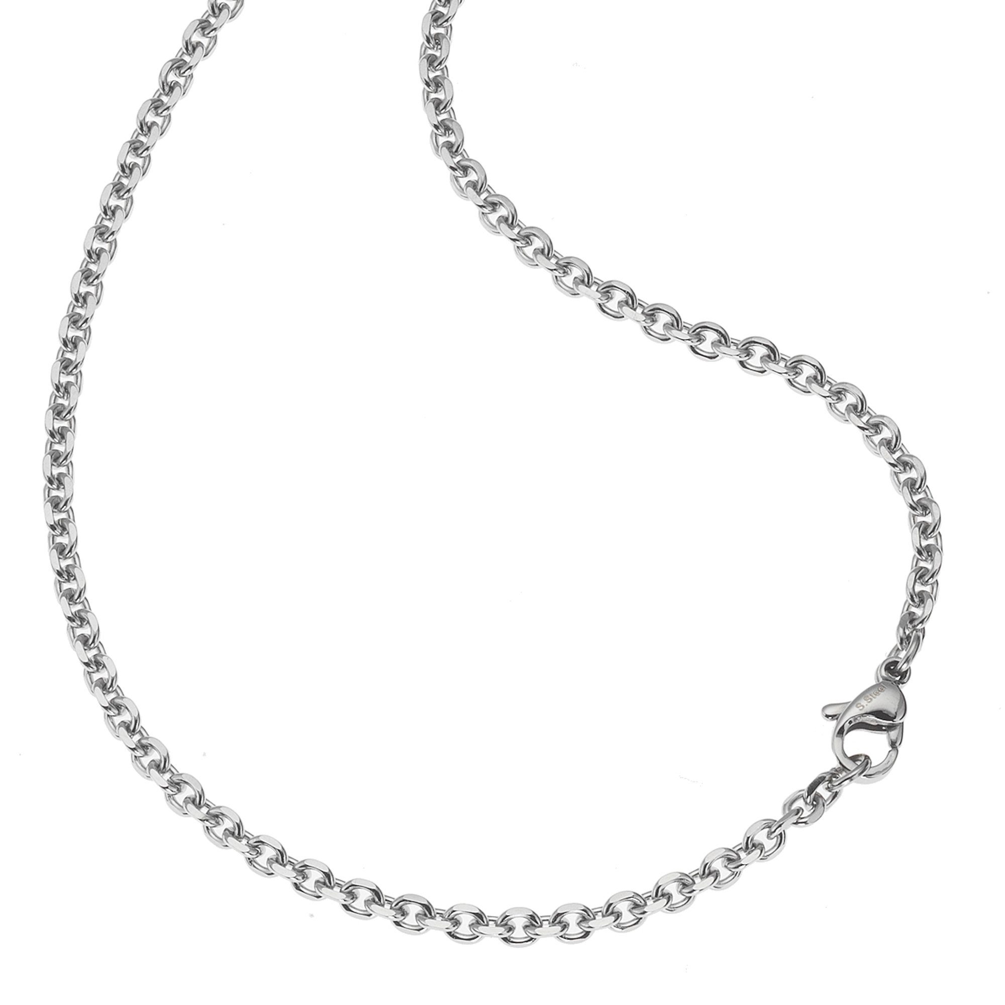 Zeeme Collierkettchen Edelstahl-Ankerkette 3mm breit