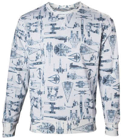 Star Wars Sweatshirt STAR WARS Sweatshirt Erwachsene + Jugendliche weiß Bluescreen Herrengrößen XL, XXL