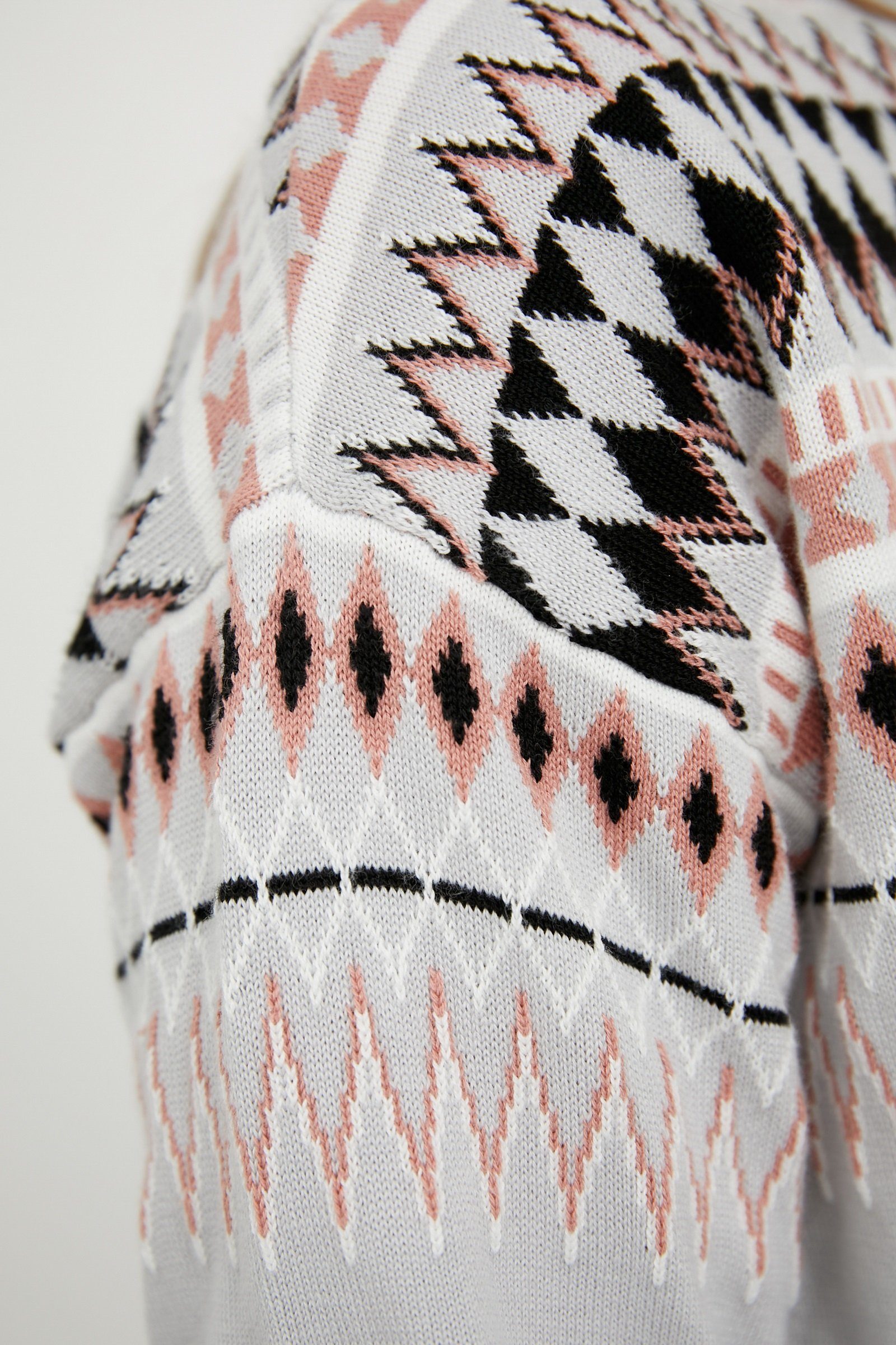 Damen Pullover Finn Flare Rundhalspullover mit Ornament-Muster