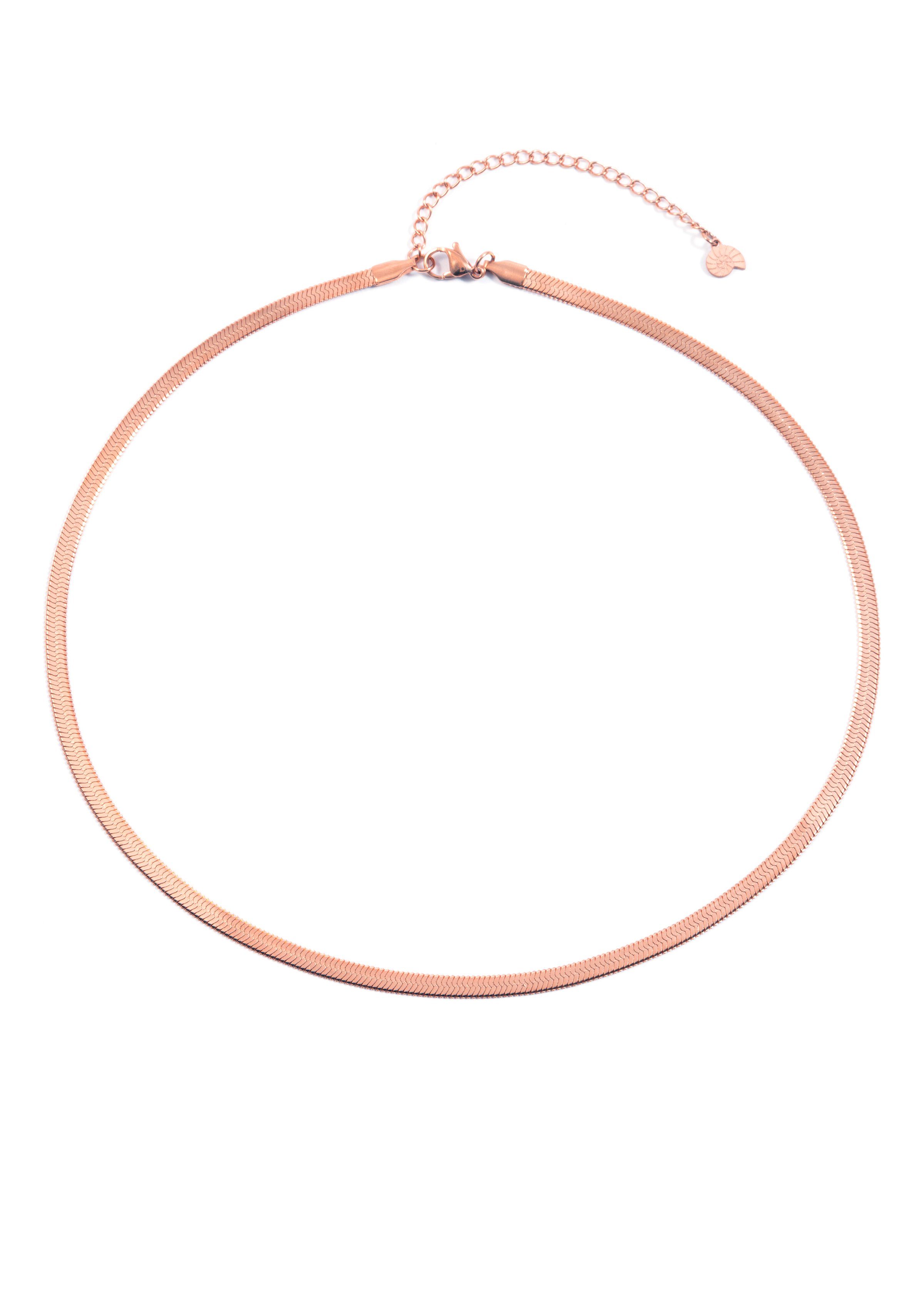 Hey Happiness Collier Schlangenkette Edelstahl Damen, 18K Roségold vergolde günstig online kaufen