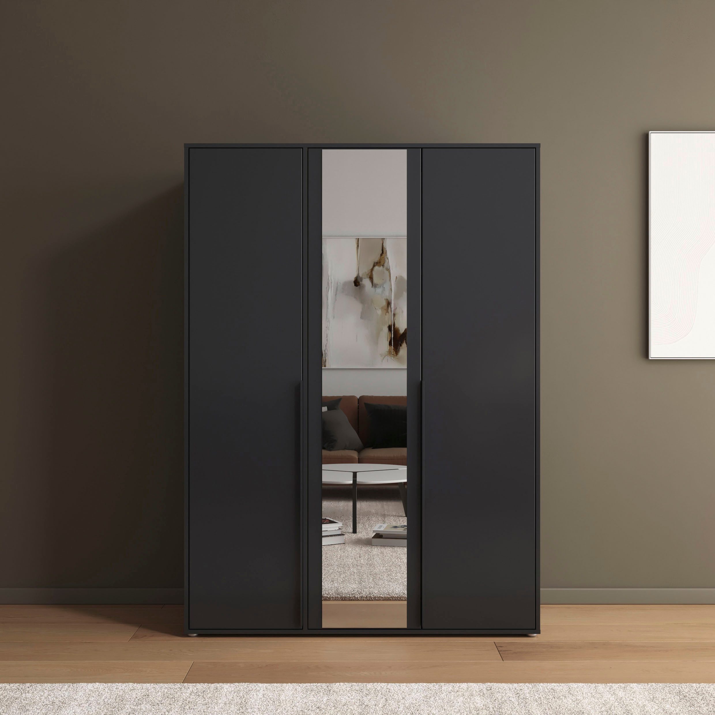 rauch Kleiderschrank Drehtürenschrank Schrank Garderobe Wäscheschrank NAGATA mit Spiegel (in 3 verschiedenen Ausstattungen …