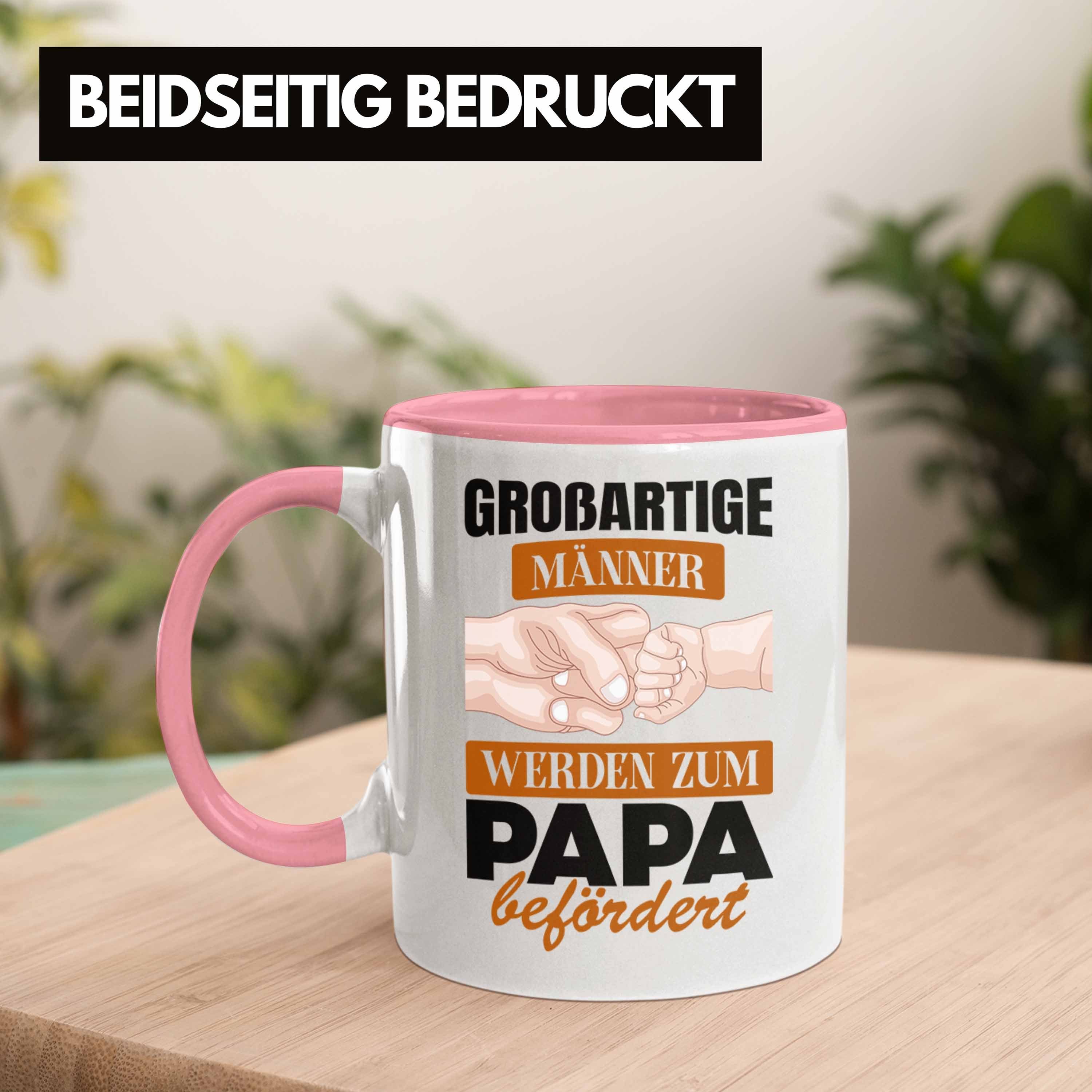 Rosa Männer Befördert Papa Geschenkidee Geschenk Wirst Großartige Trendation - werden Vater Trendation Du Tasse Zum Tasse