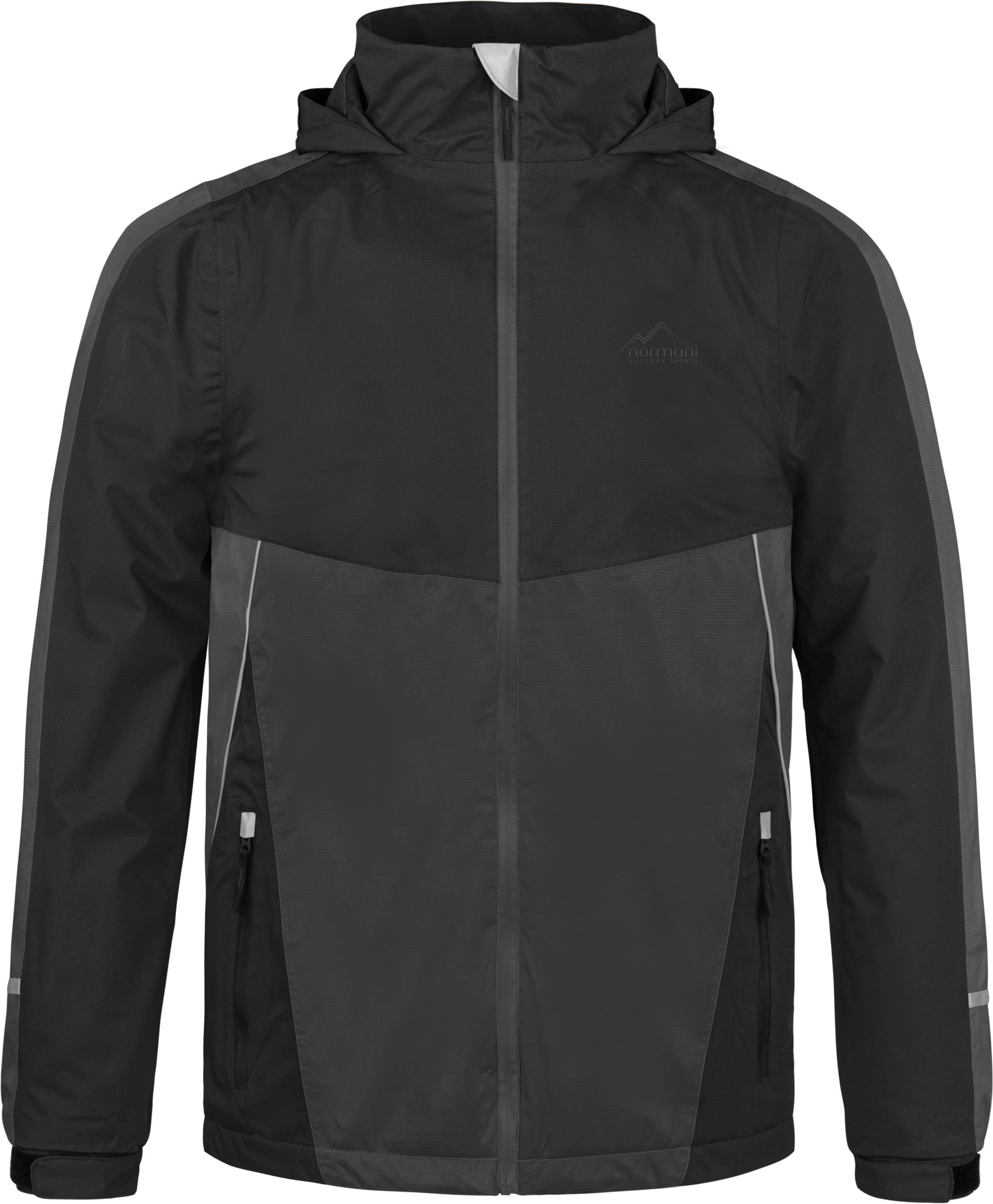 normani Regenjacke Kinder Regenjacke mit Fleecefutter Wasilla Wasserdichte Outdoor Übergangsjacke mit 3M Reflektoren