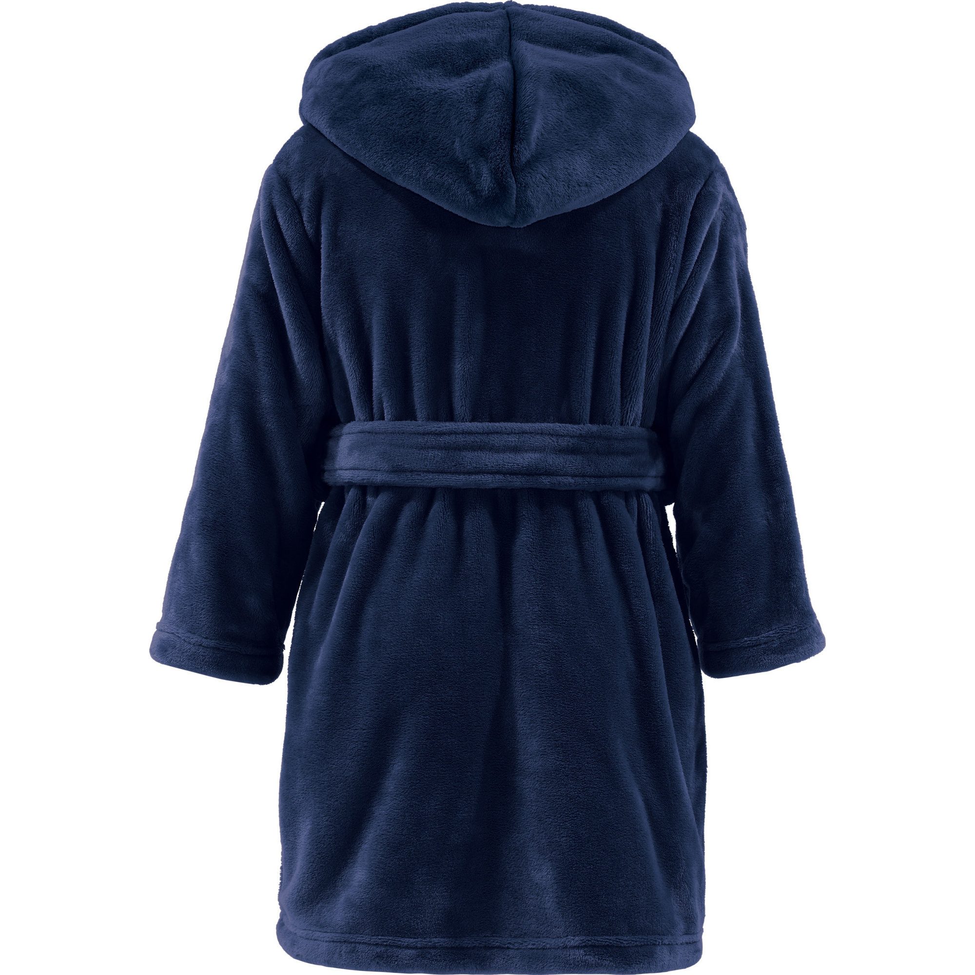 REDBEST Kinderbademantel Kinder-Bademantel "Perris" mit Kapuze, Rückenlänge: 66 cm, Fleece, mit Kapuze/mit Aufsatztasche:, default, Fleece Uni – Bild 2 von 3
