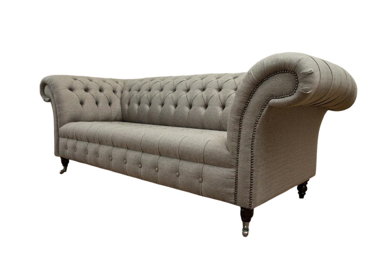 Xlmoebel Chesterfield-Sofa Traditionelles Chesterfield-Design Sofa mit 3 Sitzen aus Samtleder, 1 Teile, Hergestellt in Europa