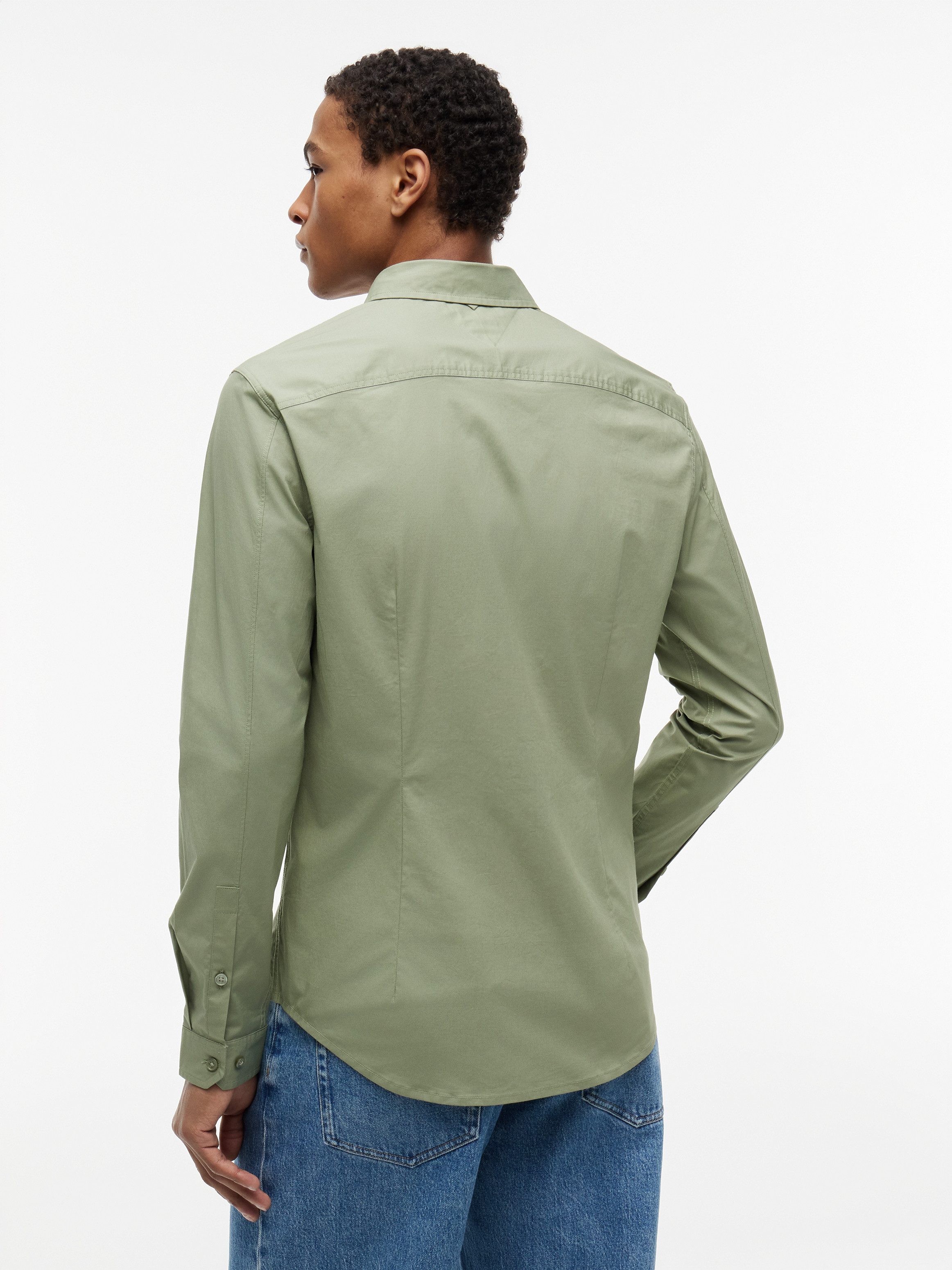 Tommy Jeans Langarmhemd Sabim Stretch Shirt Stretch Hemd, Premium, Slim Fit, mit Elasthan