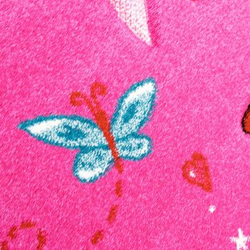 Kinderteppich Kinderteppich Zauberfee mit Schmetterlingen, TeppichHome24, rechteckig, Höhe: 13 mm