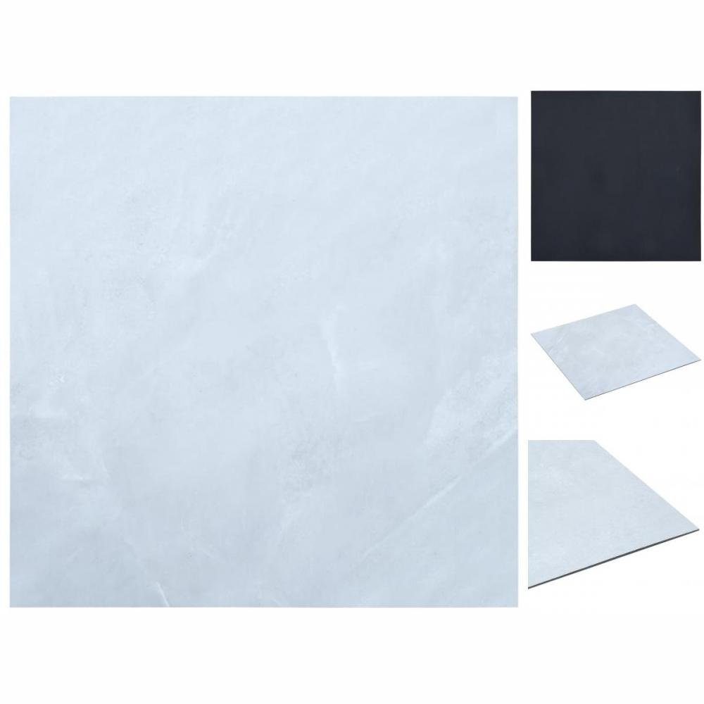 vidaXL Laminat Laminat Dielen Selbstklebend 5,11 m² PVC Weißer Marmor Vinylboden Bode