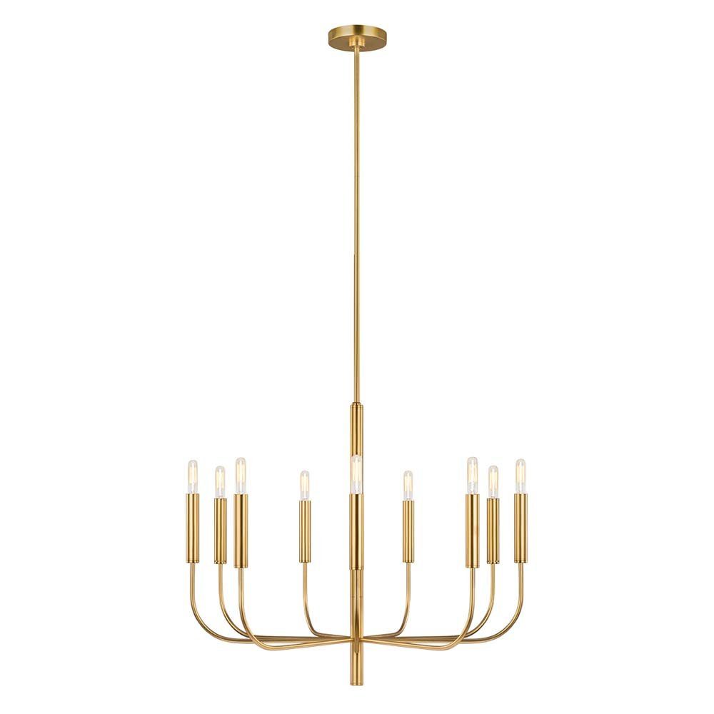 Elstead LIGHTING Люстры, Leuchtmittel nicht inklusive, Люстры Hängelampe Deckenleuchte Stahl Messing D 75,9 cm