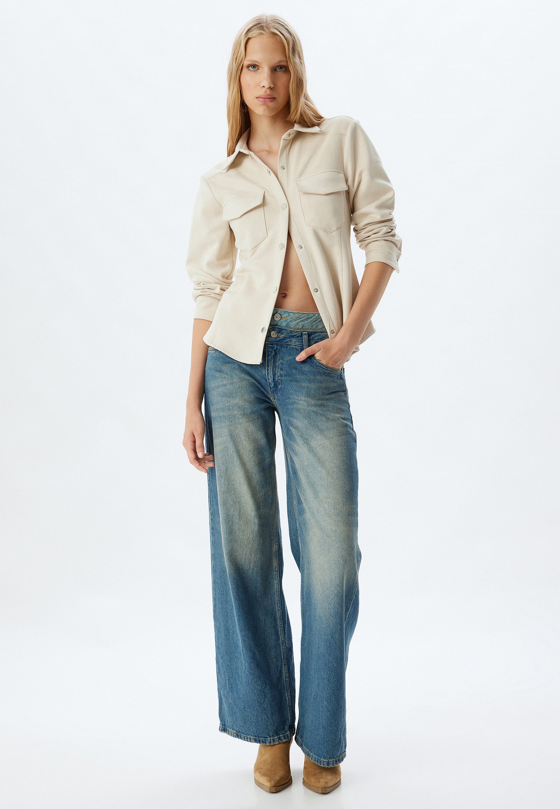 Koton Langarmshirt Hemdkragen Langärmelig günstig online kaufen