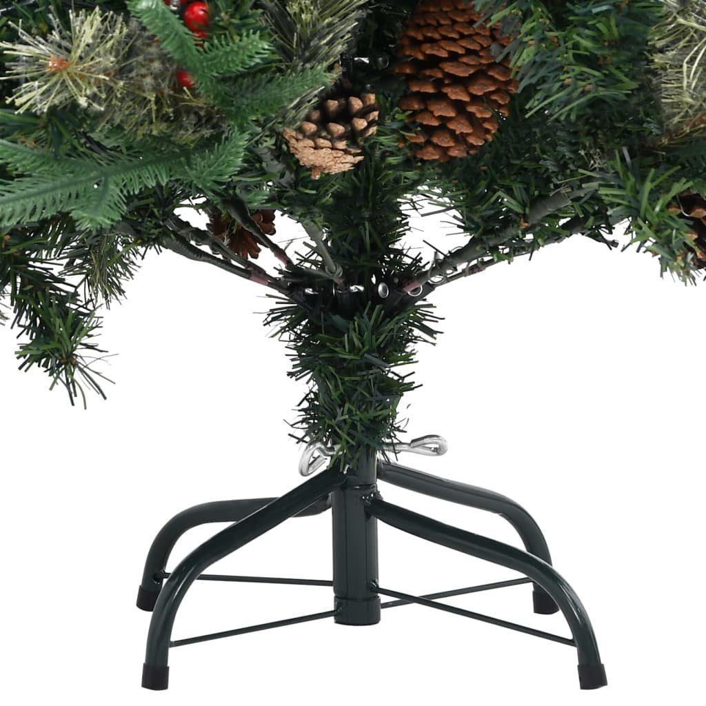 furnicato Künstlicher Weihnachtsbaum Weihnachtsbaum & Zapfen 120 cm PE mit PVC Grün