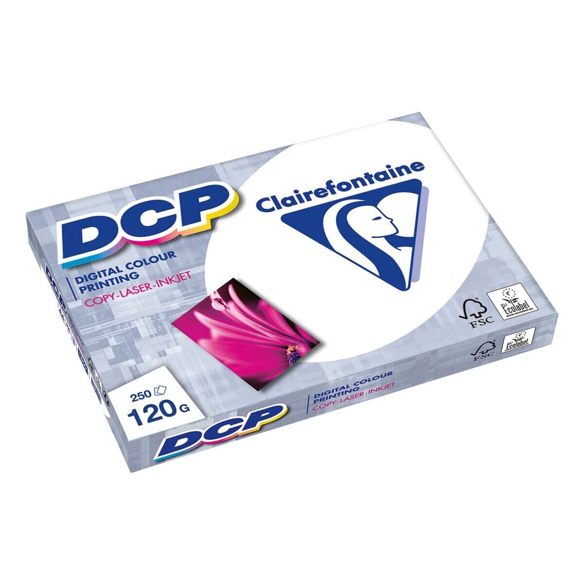 CLAIREFONTAINE Farblaser-Druckerpapier DCP, Format DIN A4, 120 g/m², 172 CIE, 250 Blatt