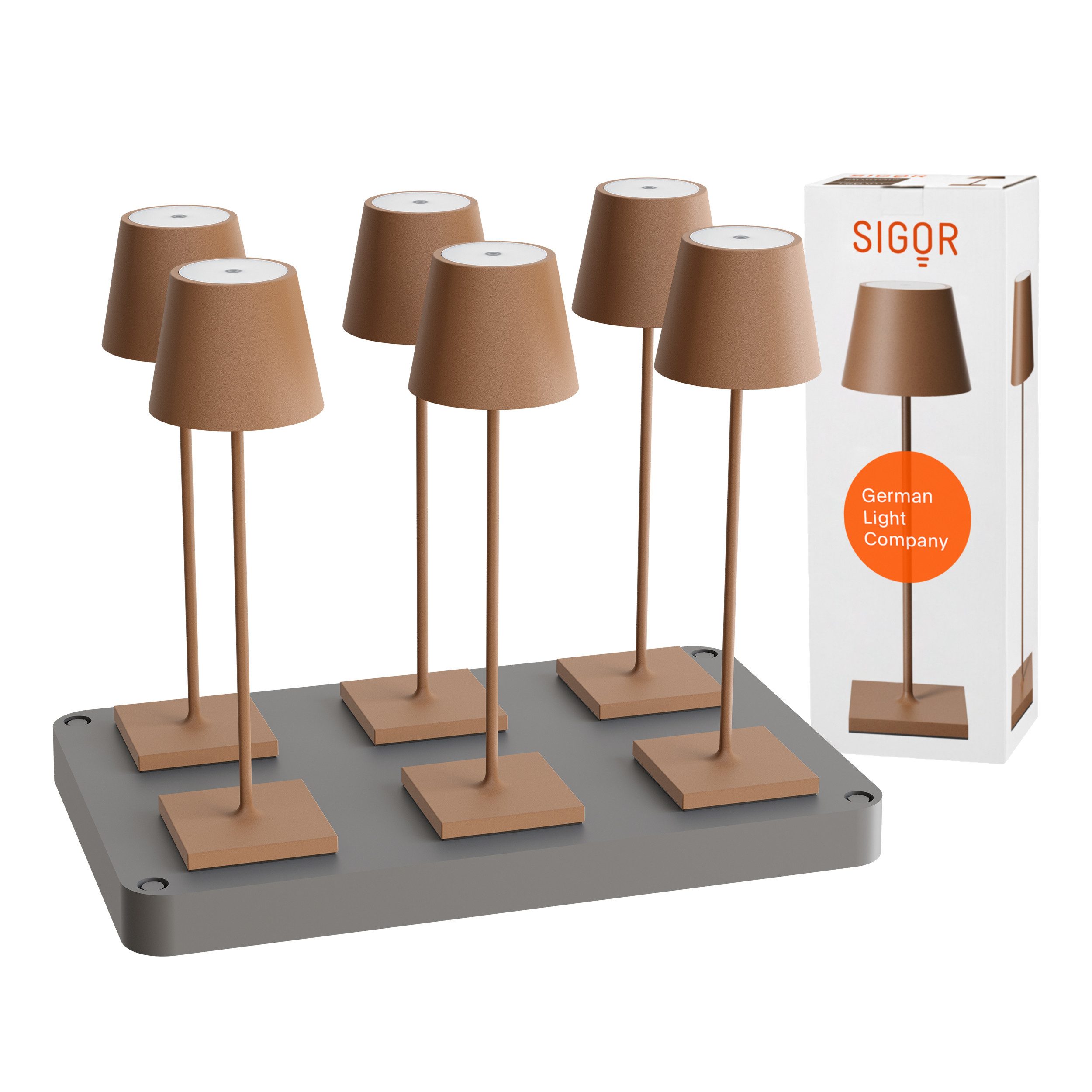 SIGOR LED Tischleuchte, Dimmbar, LED fest integriert, 2.700 + 2.200 K