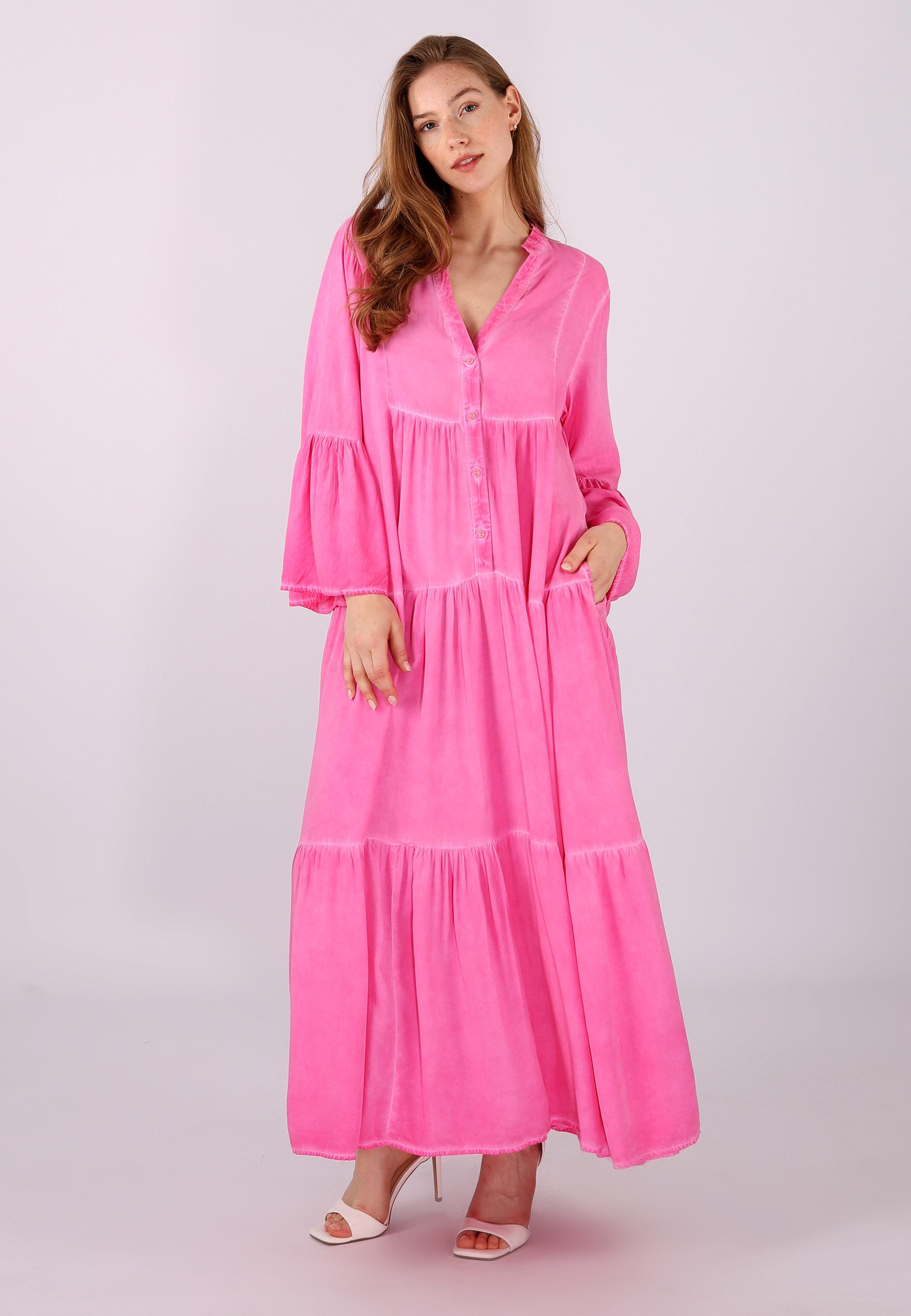 YC Fashion & Style Sommerkleid Vintage Bodenlanges Kleid Alloverdruck, Boho, Hippie, gemustert