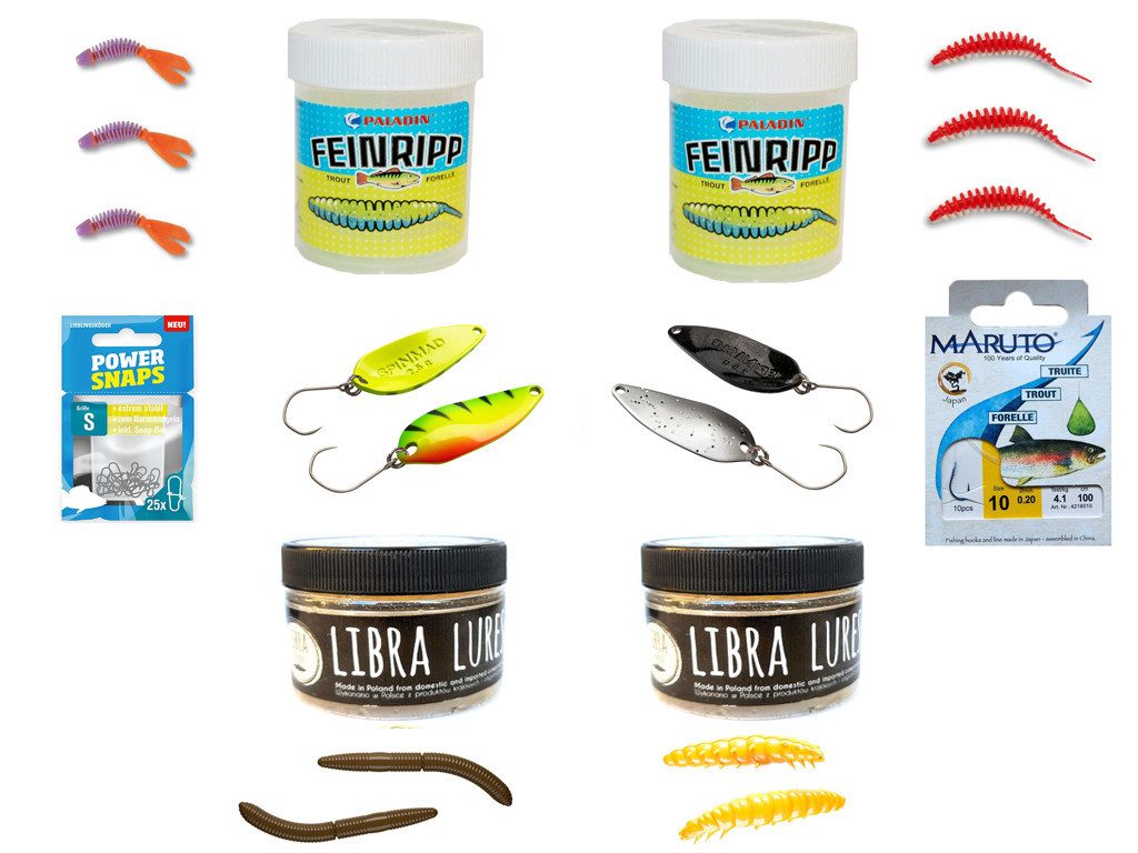 Libra Lures Kunstkder FORELLEN-KDERSET BIG 1, (Forellenkder, 6-St. Set  Big 1), Effektiver Lauf, Exzellente Verarbeitung