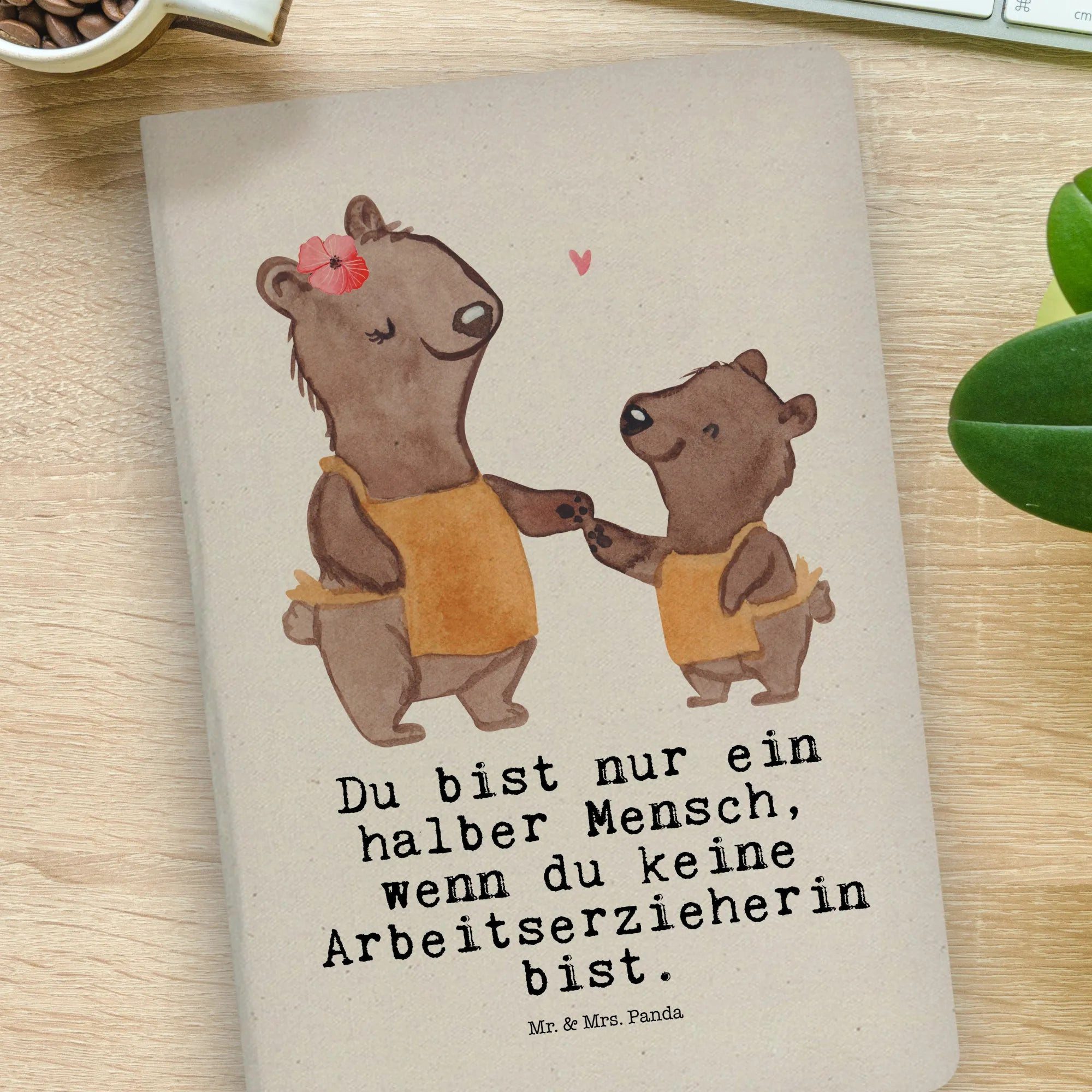 Thumbnail - Mr. & Mrs. Panda Notizbuch Arbeitserzieherin Herz - Transparent - Geschenk, Freunde, DIN A4 Skiz Mr. & Mrs. Panda, Langl...