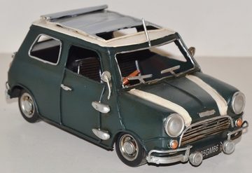 JS GartenDeko Modellauto Blechauto Modellauto Oldtimer Mini Cooper 1960er Jahre L 21 cm