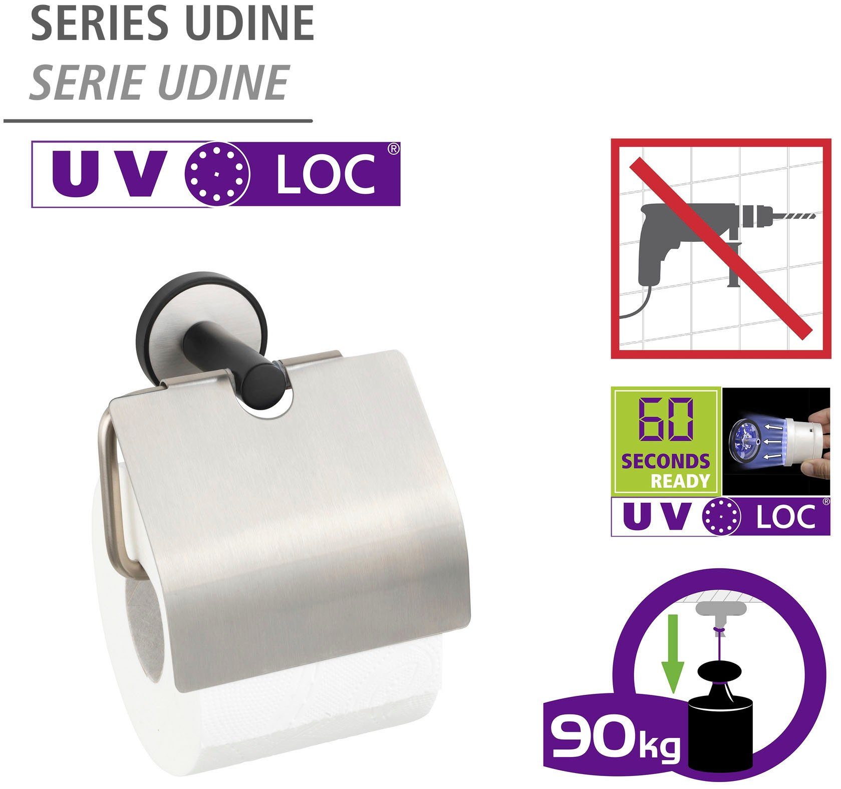 WENKO Toilettenpapierhalter UV-Loc® Befestigen Bohren ohne Udine