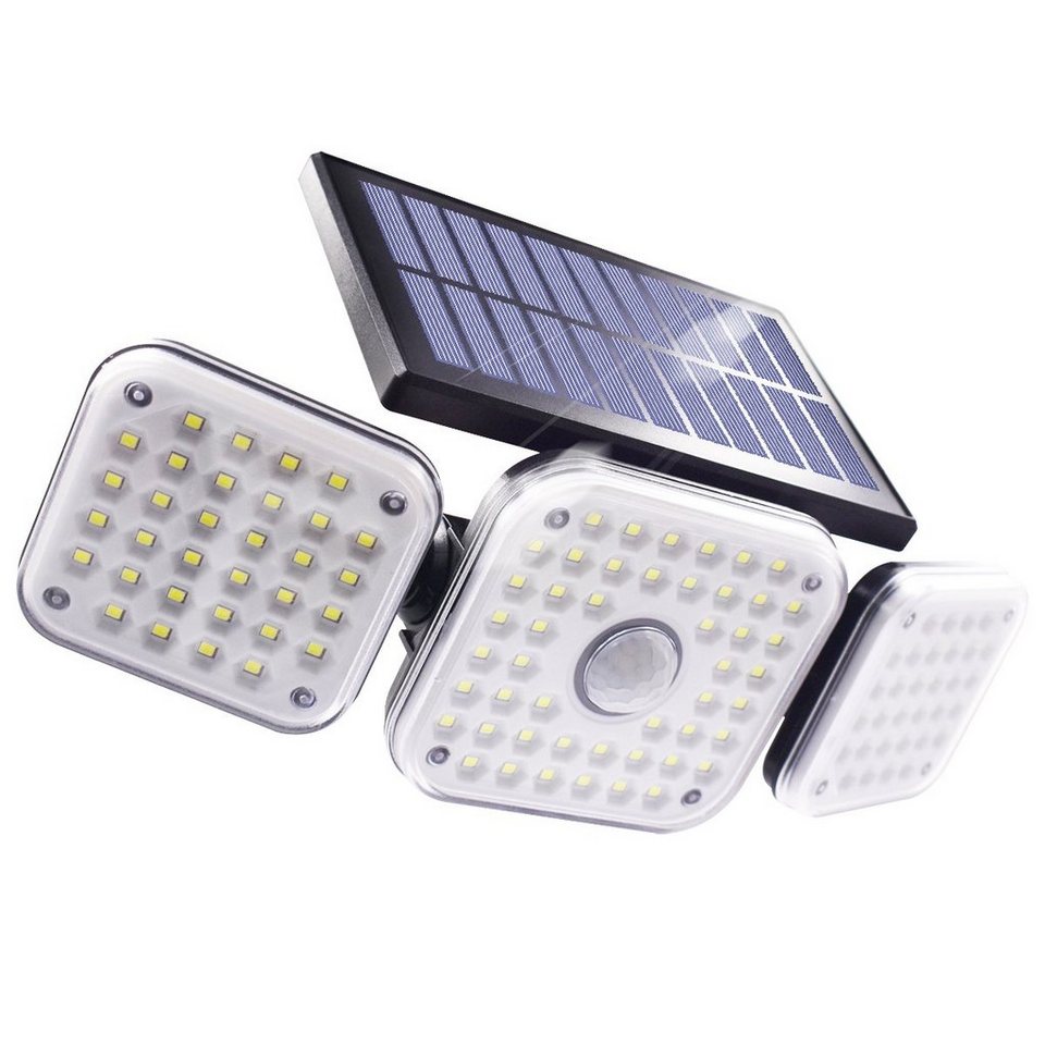 7Magic LED Solarleuchte Außen Wandleuchte, LED fest integriert, Weiß Licht,  Kann gedreht werden, mit Bewegungssensor Solar-Straßenleuchte