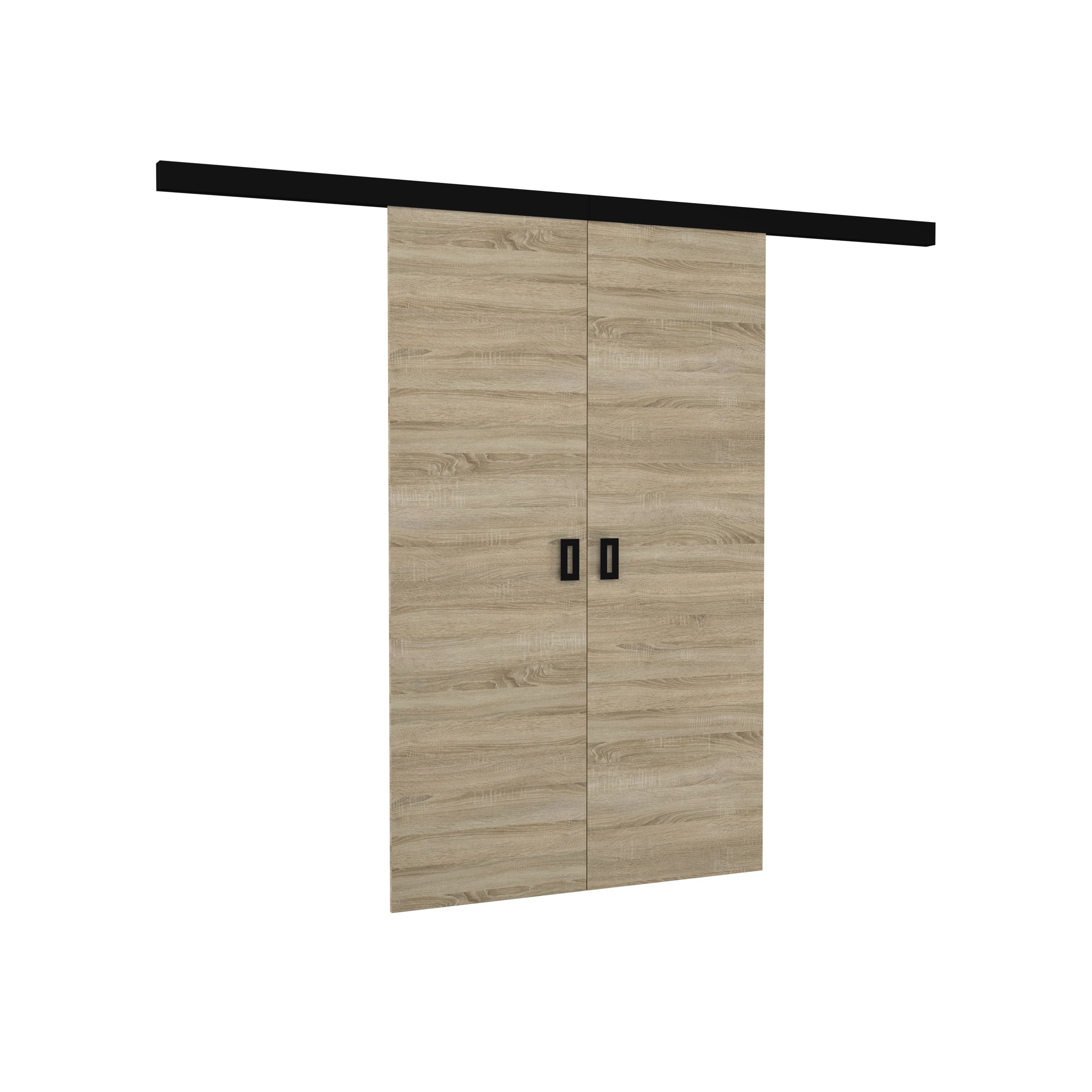 MOEBLO Doppelschiebetür Topillo (elegante doppelte Wandschiebetür mit hochwertigem Schiebesystem, optional mit Soft-Close, moderne Raumtrenner für Wohnzimmer, Schlafzimmer und Homeoffice, Doppelte Wandschiebetür Doppelschiebetür, Schiebetüren Gleittüren Schiebetüre Schiebesysteme Türen auf Schiene Türen mit Schiebemechanismus), (BxHxT): 132/152/172 x 205 x 1,6 cm