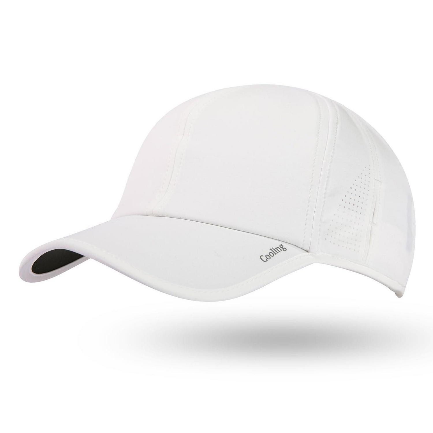LuxusKollektion Baseball Cap Basecap atmungsaktiv UV Schutz Sonnenbrillenhalter Golf 96550_Weiß XL