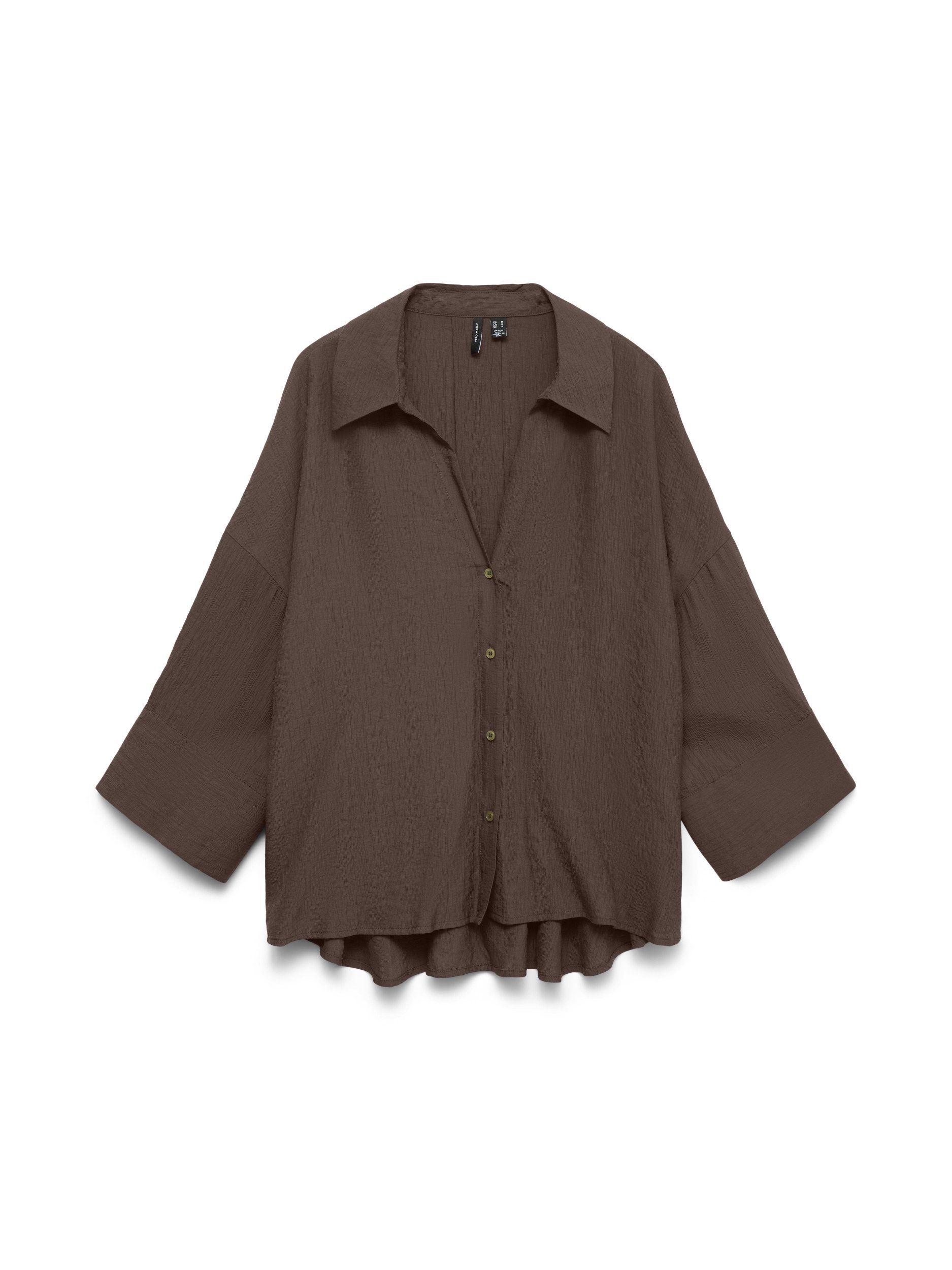 Vero Moda Blusenshirt VMDORIS 7/8 TOP WVN 303923 Chocolate Mar