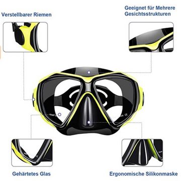 GelldG Schnorchel Schnorchelset Schnorcheln Set mit Schnorchel und Taucherbrille