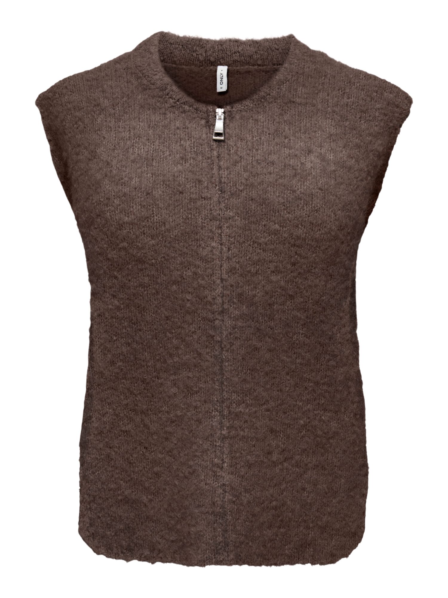 ONLY Strickweste 2026 5_FALL2 braun,Casual,Polyester,Unifarben,V-Ausschnitt,Ärmellos,Regular Fit