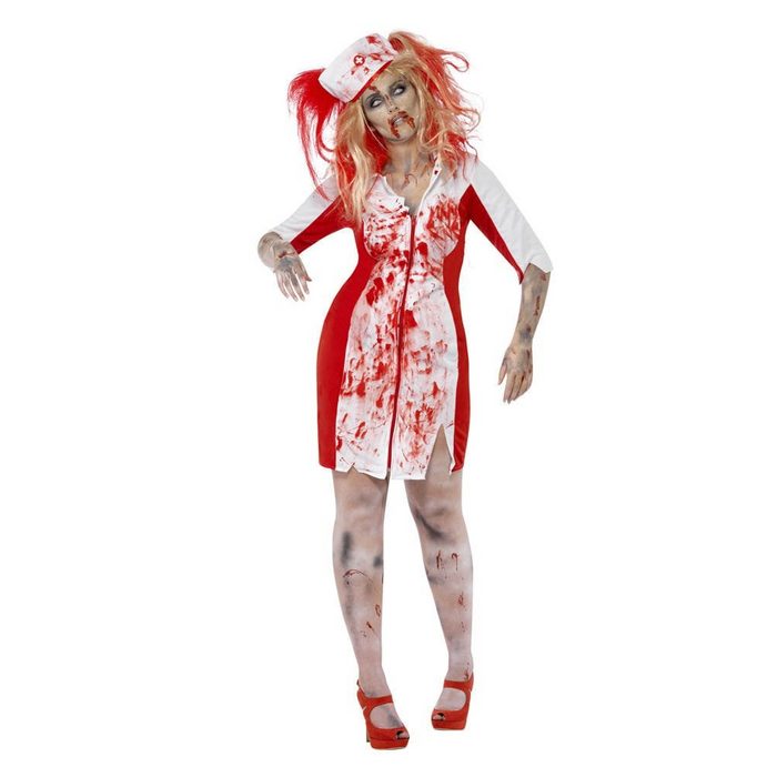 Horror-Shop Zombie-Kostüm Krankenschwester Zombiekostüm Plus Size IV10223