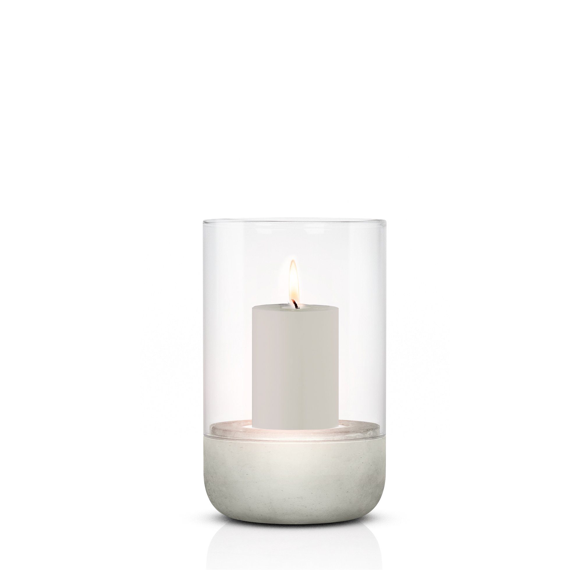 blomus Windlicht -CALMA- Kerzenhalter aus Glas mit Betonsockel