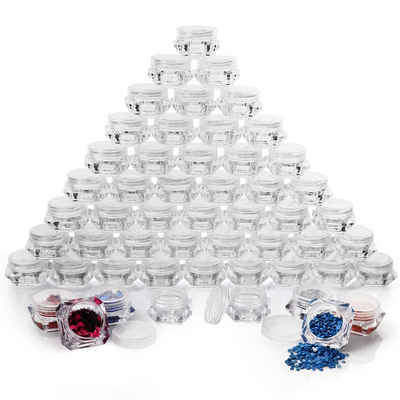 Belle Vous Organizer 100 Stück Mini-Behälter mit Verschluss - Kosmetikdosen 5ml/5g, 100 Stück kleine Dosen mit Deckel - Kosmetik Behälter 5ml/5g