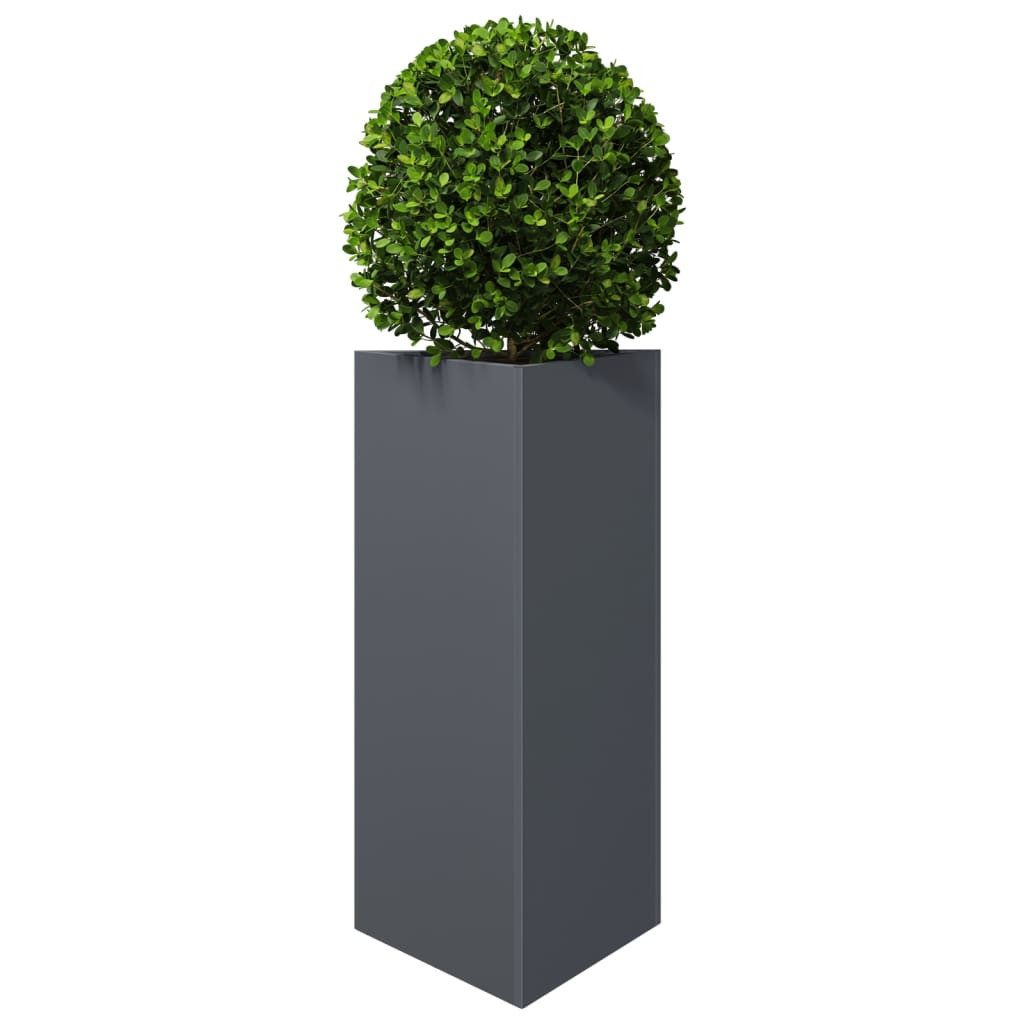 vidaXL Blumentopf Pflanzkübel Anthrazit Dreieckig 40x34,5x70 günstig online kaufen