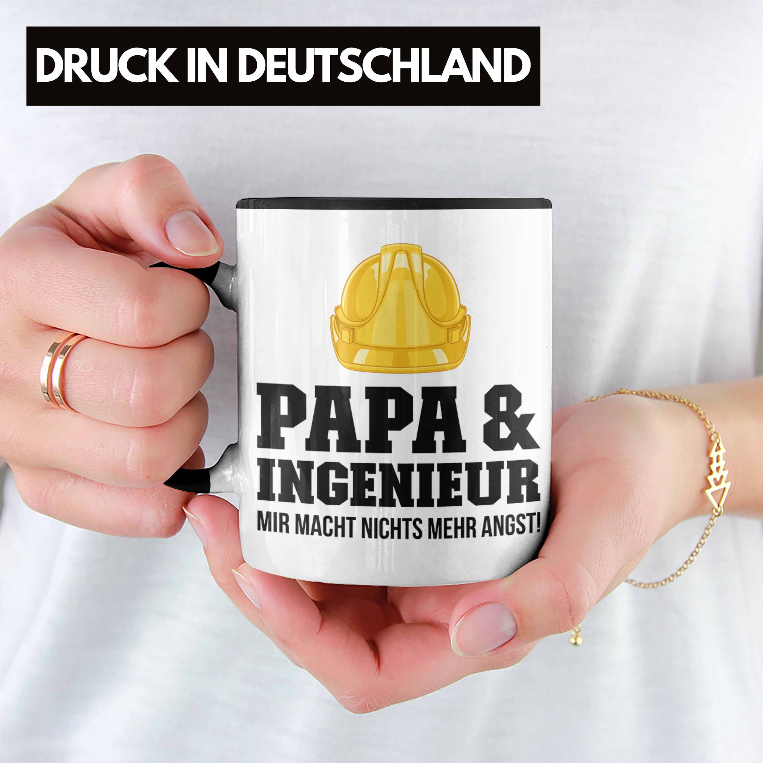 Trendation Trendation Geschenk Gadget Ingenieur Tasse Tasse Kaffeetasse Papa - Schwarz Ingeneur Geschenkidee