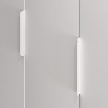 Lomadox Jugendzimmer-Set TIMARU-131, (Sparset, 5-tlg), in weiß mit Eiche und grau, 120cm Bett