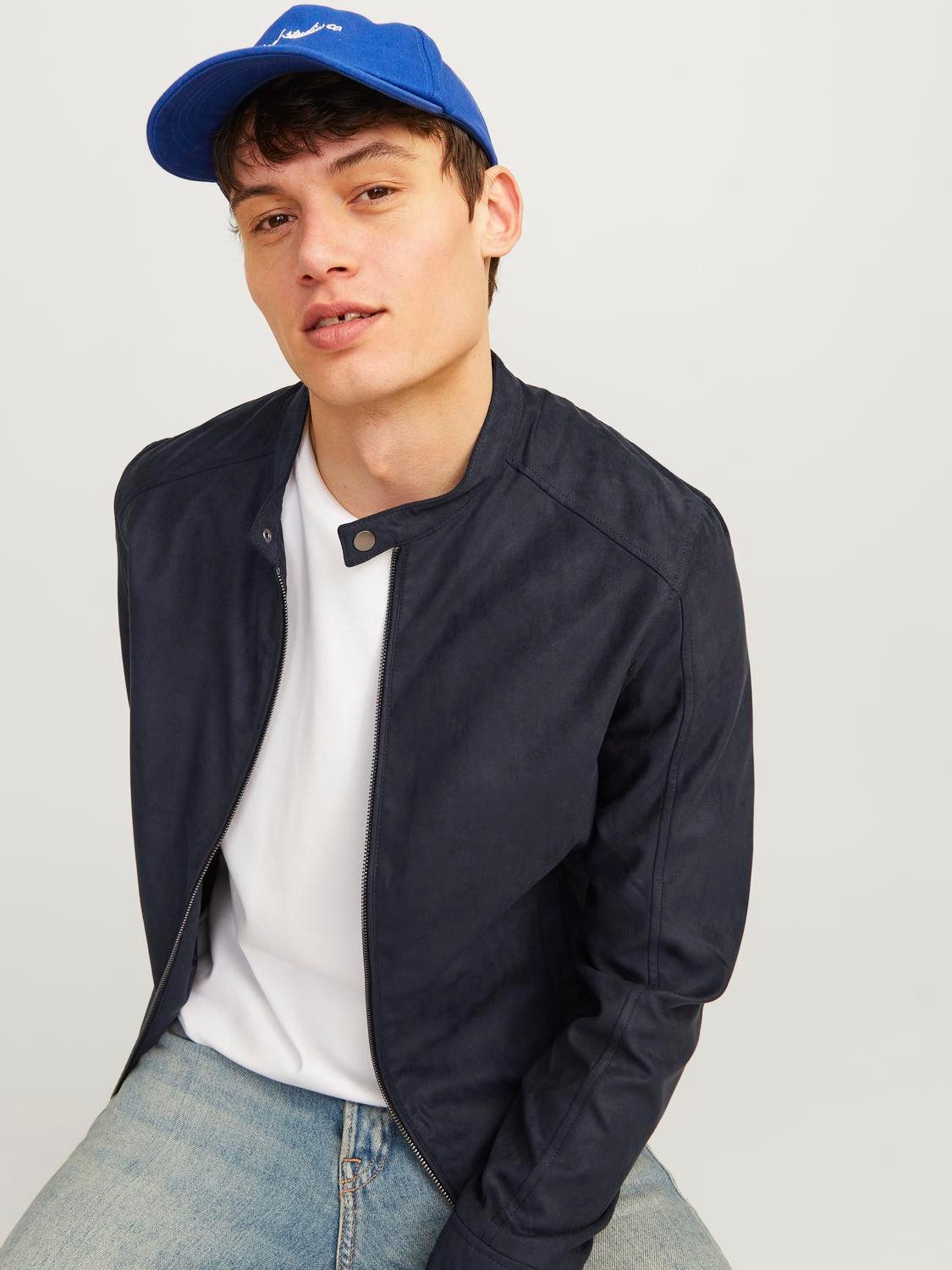 Jack & Jones Lederimitatjacke JJEDYLAN CLEAN JACKET NOOS mit Bandkargen günstig online kaufen