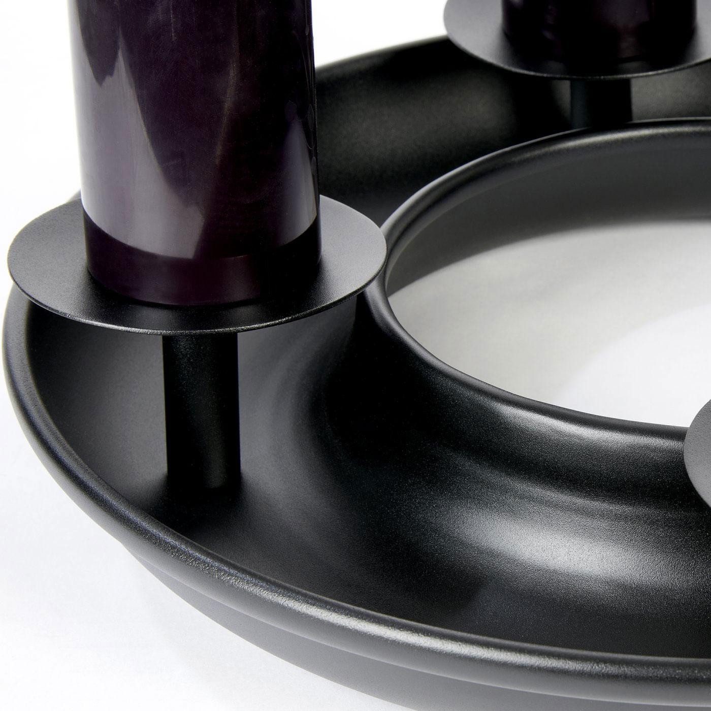 Lambert Windlicht Adventskranz Saturnia Schwarz (49,5cm) günstig online kaufen