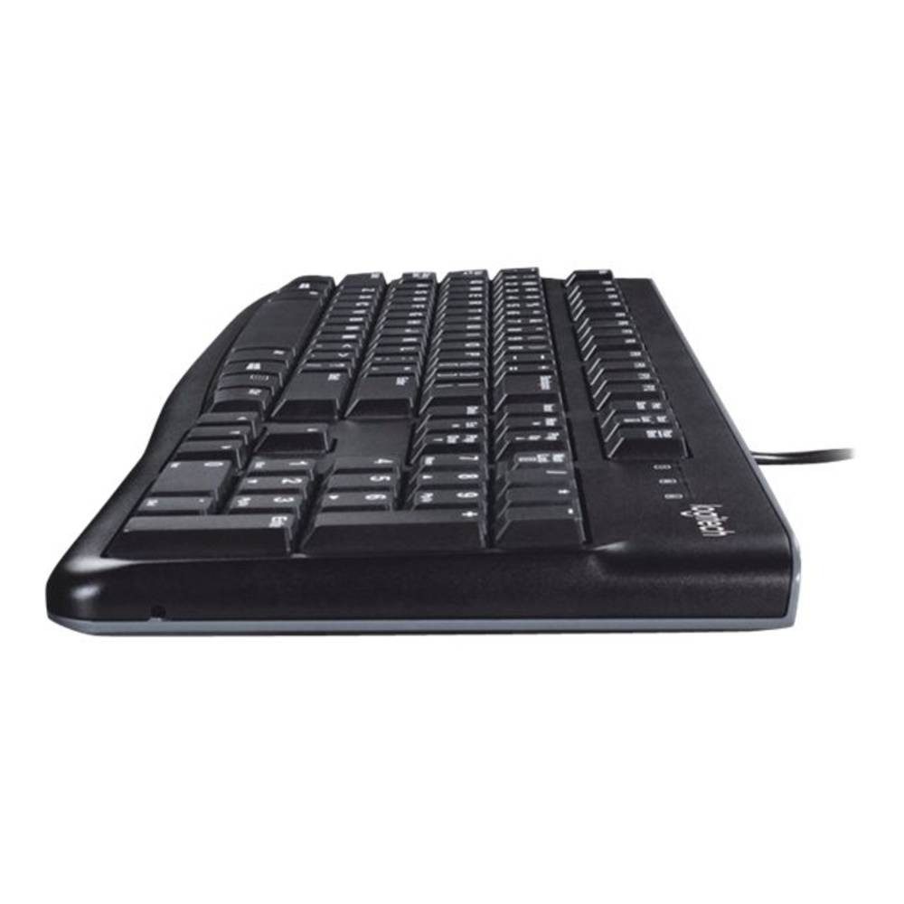 Logitech K120 Kabelgebundene USB Tastatur, USB Plug & Play, Volle 920-002489 Tastatur (Spritzwassergeschützt)