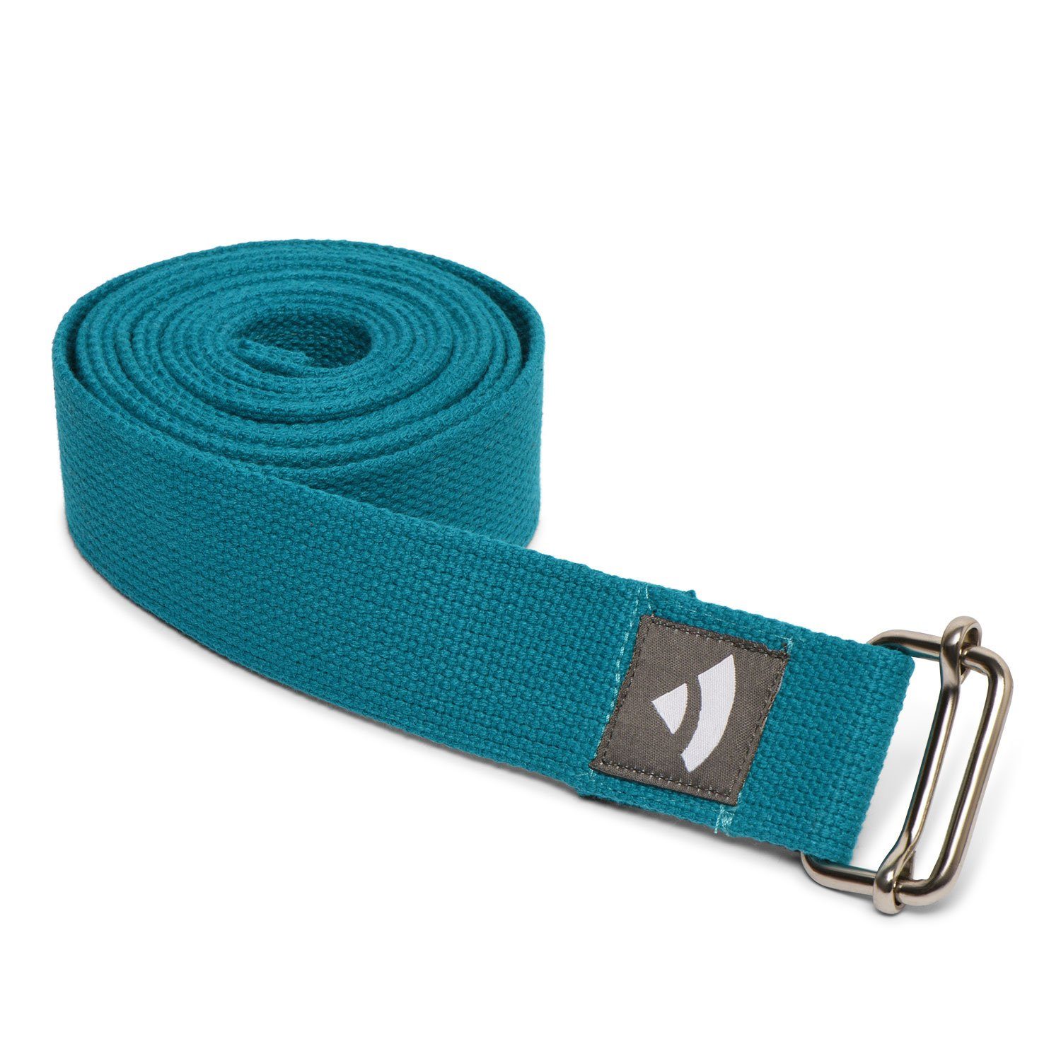 bodhi Yogamatte Yogagurt mit Schiebeschnalle ASANA BELT 2,5m, Metall petrol von bodhi