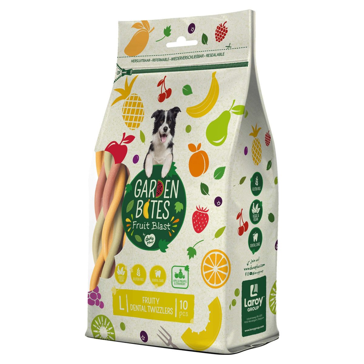 DUVO+ Garden Bites Fruity Dental Twizzlers, für: Hund