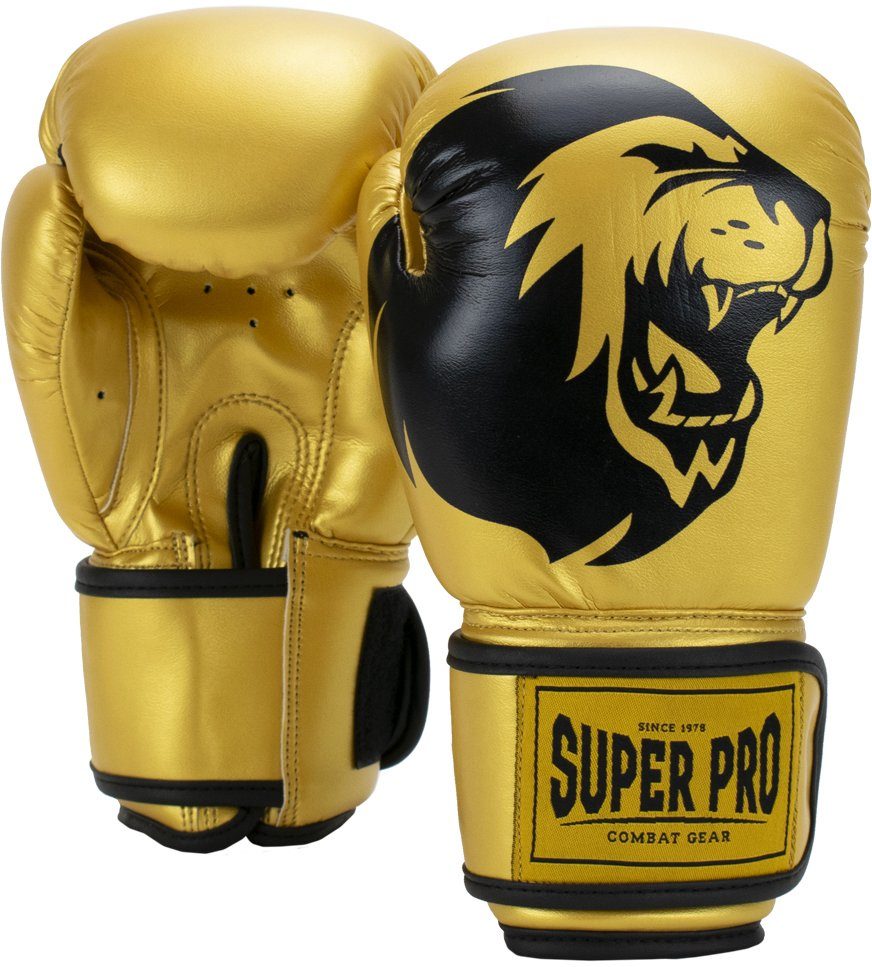 Super Pro Boxhandschuhe Talent goldfarben/schwarz | Boxhandschuhe
