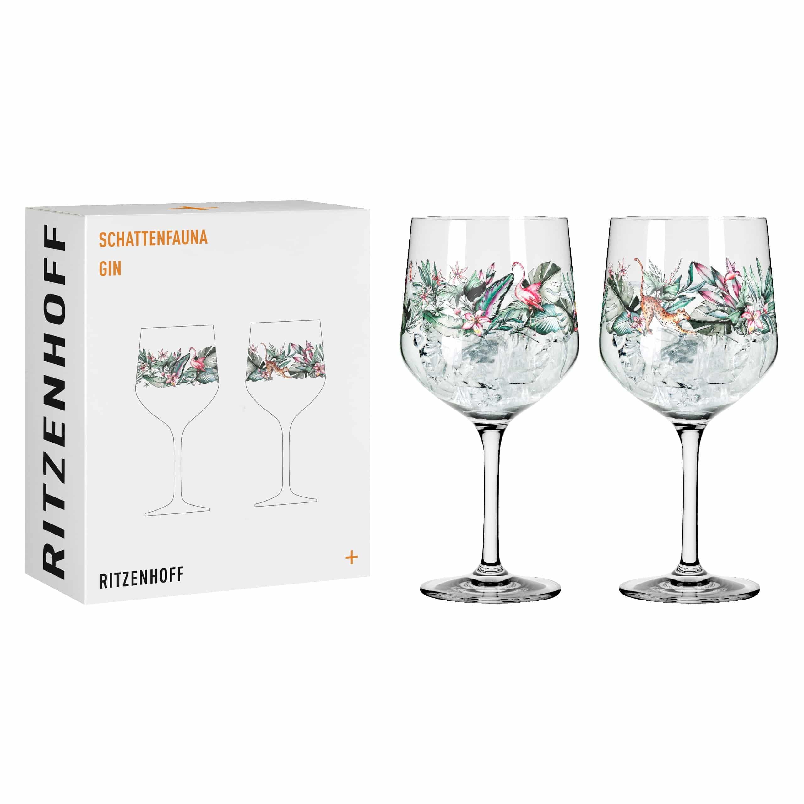 Ritzenhoff Longdrinkglas Schattenfauna, Kristallglas