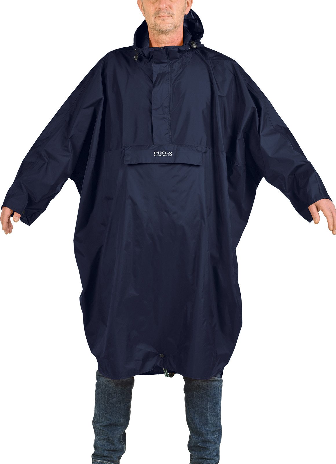 PRO-X ELEMENTS Regenponcho AROSA integrierte Packtasche