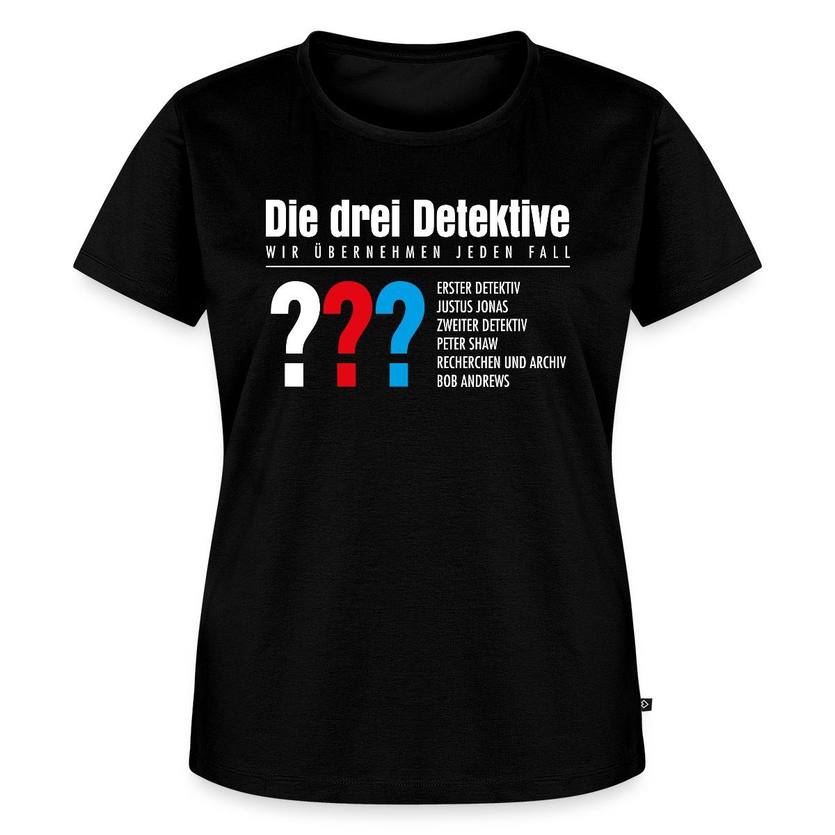 T-Shirt Die Drei Fragezeichen Detektive Visitenkarte Frauen Premium T-Shirt