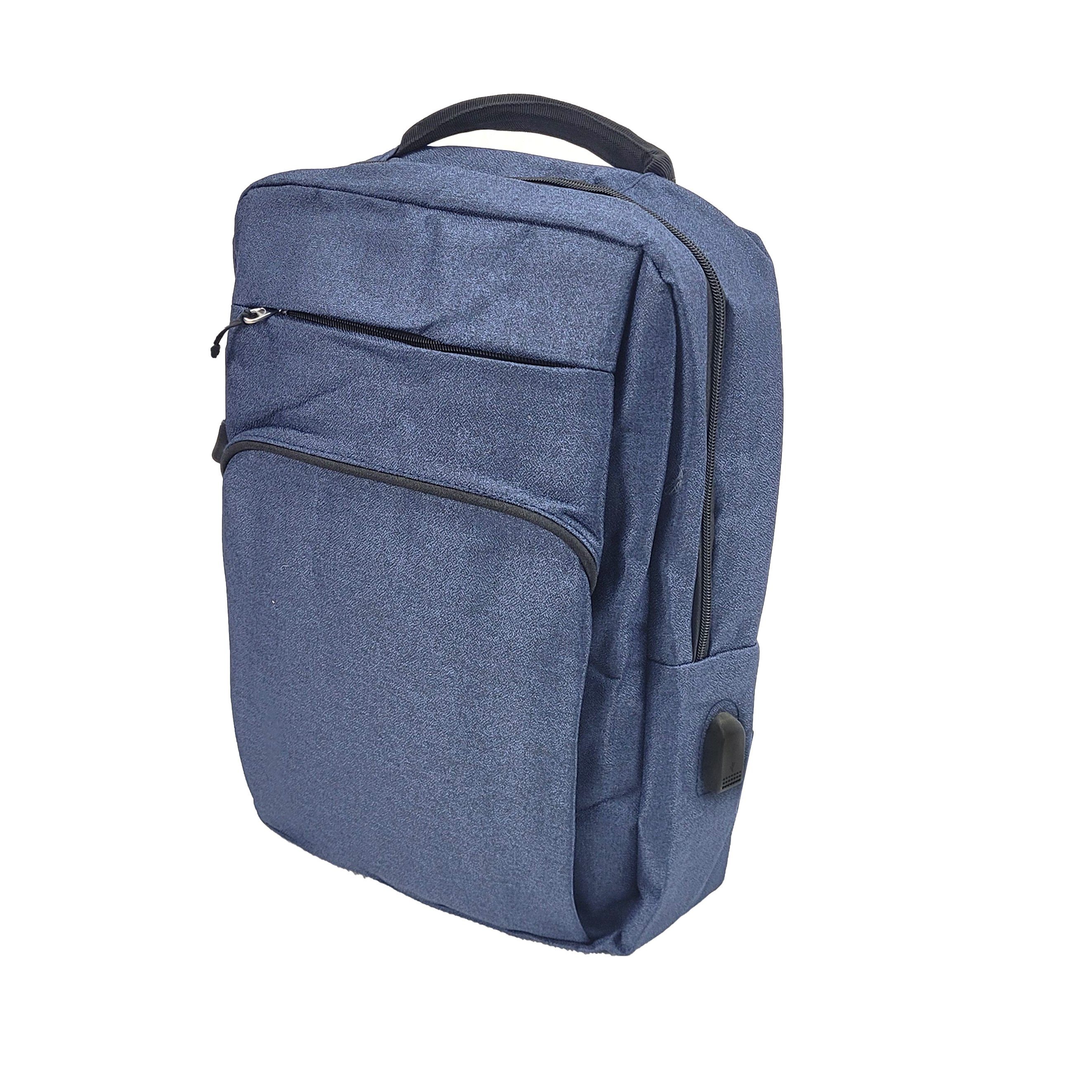 BambiniWelt KLEIN integrierter by RUCKSACK K. blau Handgepäckkoffer Handgepäck 40x30x12cm, Boardgepäck Rafael Anschluss für Flugtaschen-Rucksack Powerbank