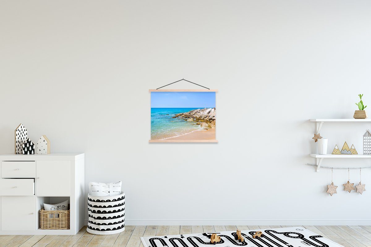 MuchoWow Poster Strand - Meer - Tropisch - Sommer, (1 St), Posterleiste, Textilposter für Wohnzimmer, Bilderleiste, Magnetisch