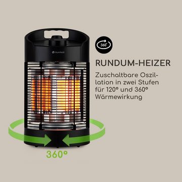 blumfeldt Terrassenstrahler Heat Guru 360 Mini, 700 W, Infrarot Heizstrahler Terrasse elektrisch Infrarotheizung Standgerät