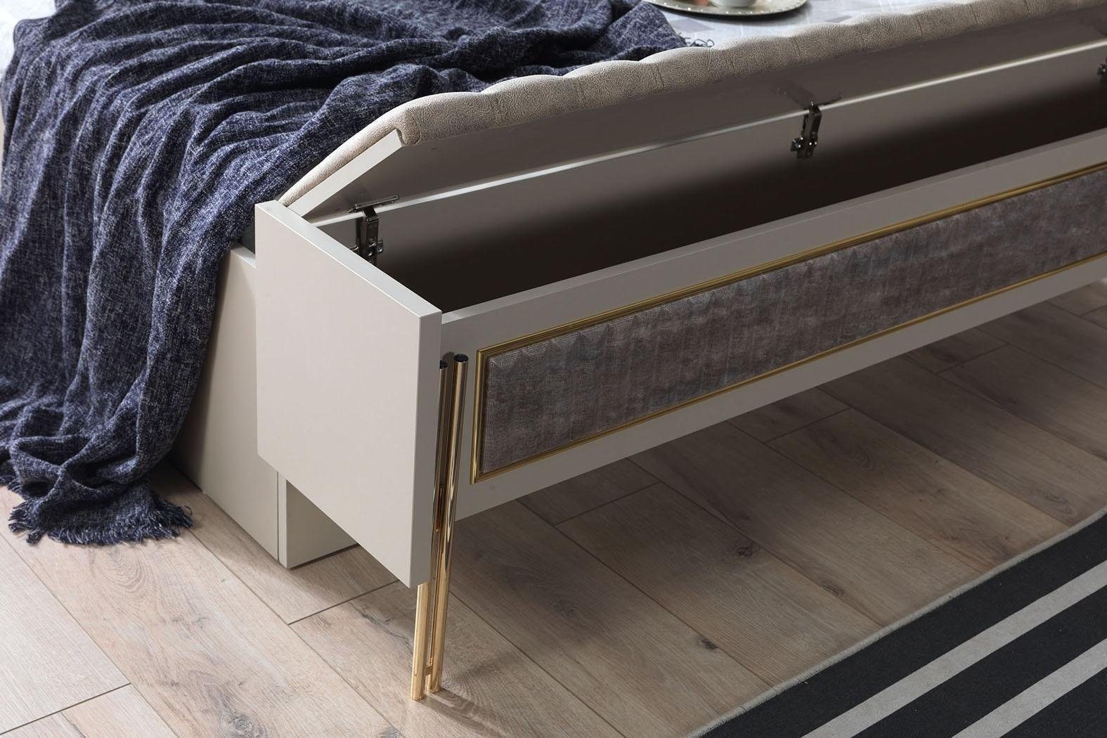 Set + Holz Design, Europe Modern Nachttische), JVmoebel Bett Made Nachttische Möbel 2x Bett Schlafzimmer-Set Schlafzimmer in 2x (3-St.,