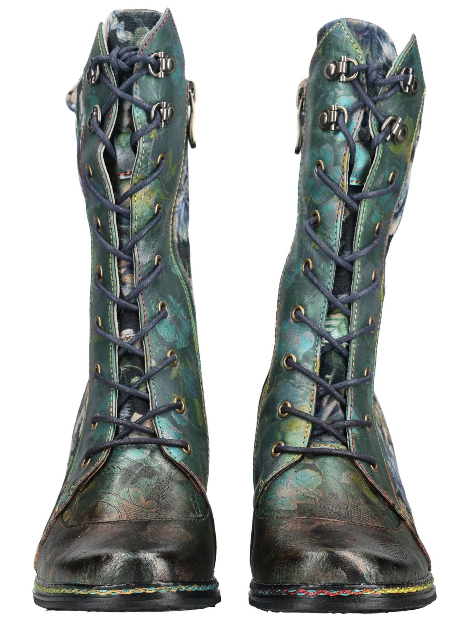 LAURA VITA Stiefel Leder/Textil . Schnürstiefel