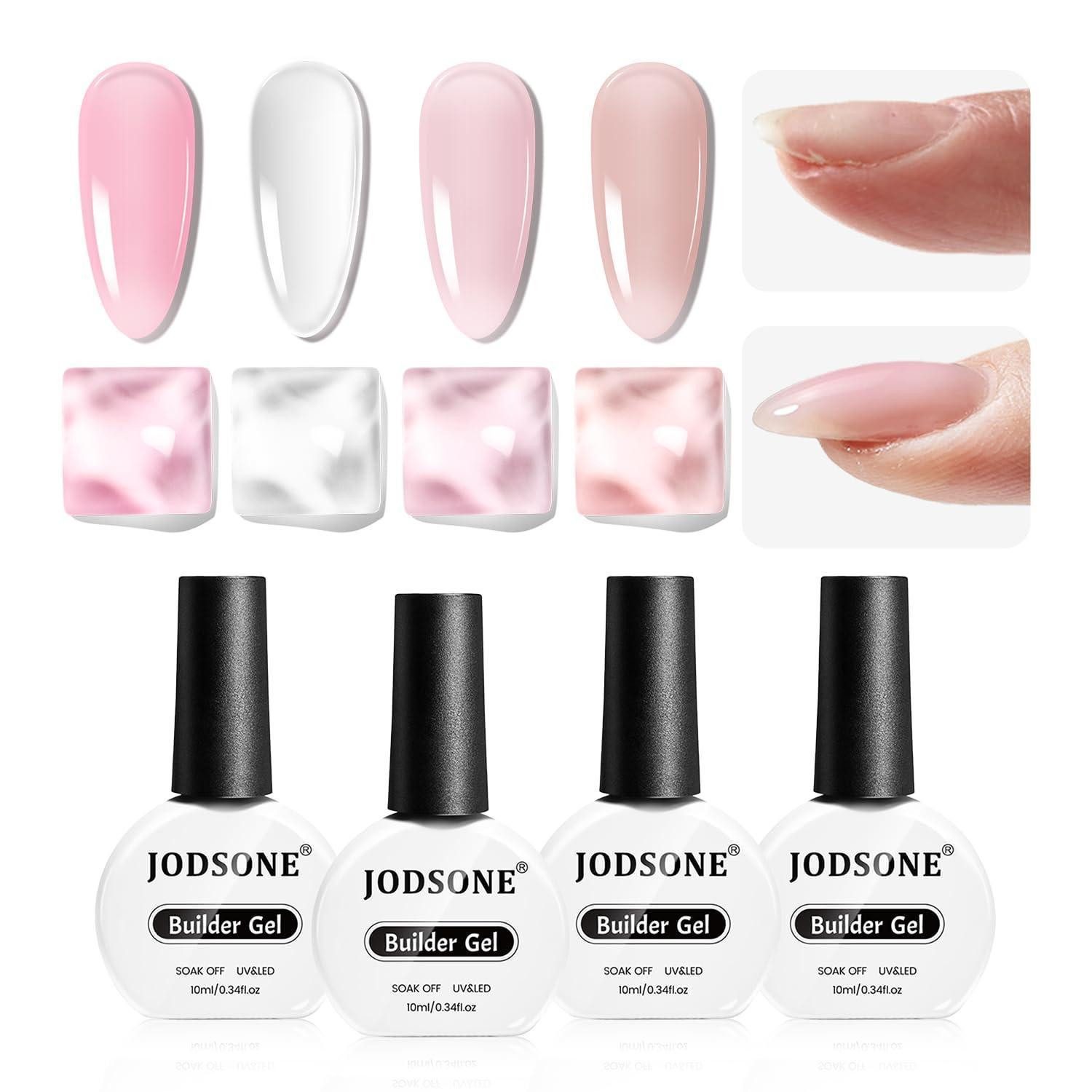 LuxusKollektion UV-Gel Builder Gel Set 4x10ml Nude Pink Weiß